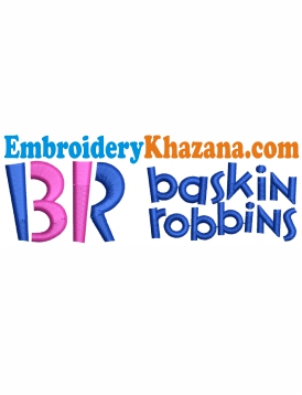 Baskin Robbins Logo Embroidery Design
