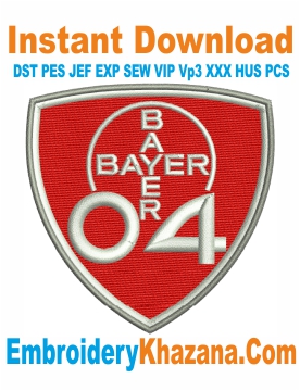 Bayer Leverkusen Logo Embroidery Design