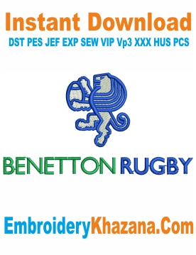 Logo Benetton Rugby Embroidery Design