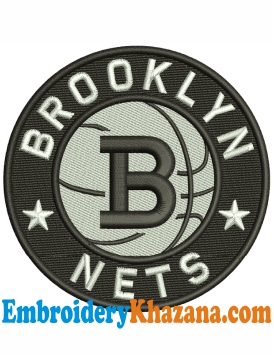 Brooklyn Nets Logo Embroidery Design