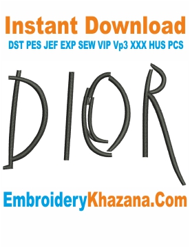 Logo Dior Embroidery Design