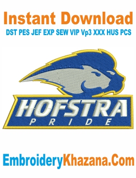 Hofstra Pride Logo Embroidery Design