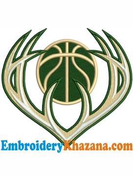 Logo Milwaukee Bucks Embroidery Design