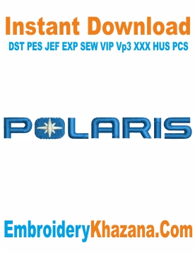 Polaris Logo Embroidery Design
