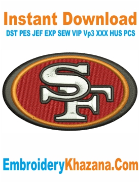 San Francisco 49ers Logo Embroidery Design