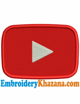 Youtube Logo Embroidery Design