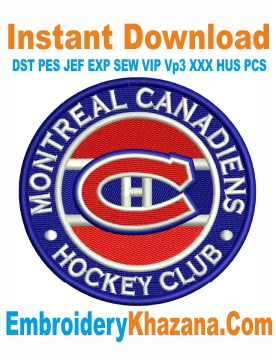 Montreal Canadiens Logo Embroidery Design