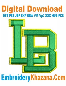 Long Beach State Logo 3D Puff Embroidery Designs