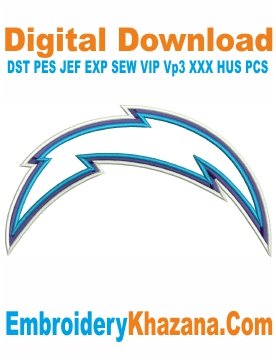 Los Angeles Chargers Logo Applique Embroidery Design