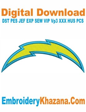 Los Angeles Chargers Embroidery Design
