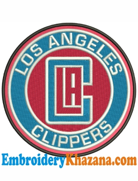 LA Clippers Logo Embroidery Design