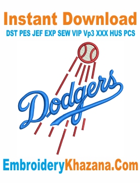 Logo Los Angeles Dodgers Embroidery Design