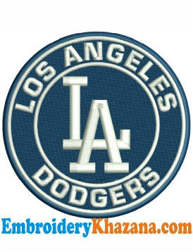 Los Angeles Dodgers Logo Embroidery Design