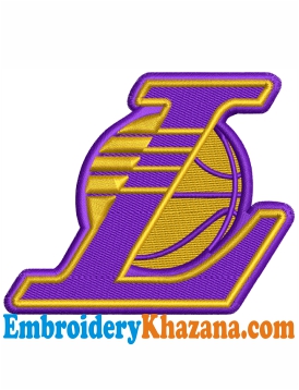 Los Angeles Lakers Logo Embroidery Design