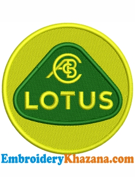 Lotus Car Logo Embroidery Design