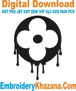 Louis Vuitton Drip Logo Embroidery Design