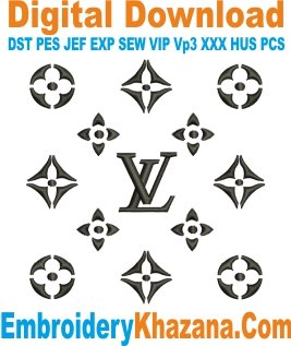 Louis Vuitton Stencil Template Embroidery Pattern