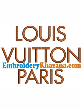 Louis Vuitton Paris Logo Embroidery Design