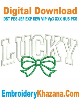Lucky Applique Embroidery Design