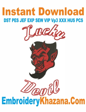 Lucky Devil Embroidery Design