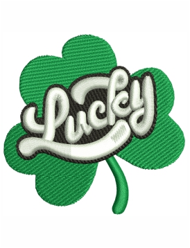 Lucky Leaf Embroidery Design