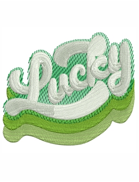 Lucky Retro Embroidery Design