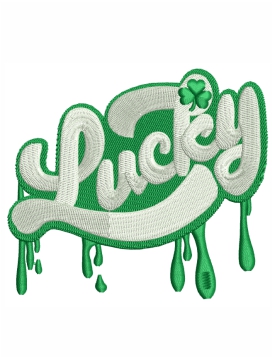 Lucky Leaf Dropping Embroidery Design