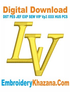 LV 3D Puffy Embroidery Design