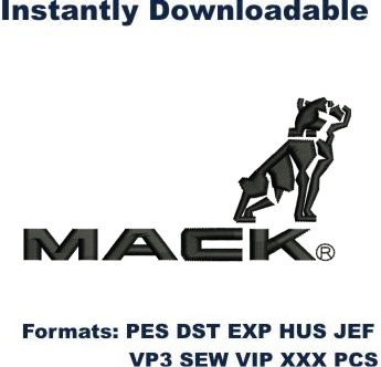 Mack Trucks Logo embroidery design