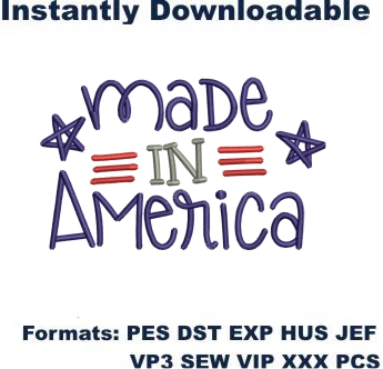 Made In America Embroidery Designs