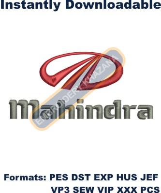 Mahindra Car Logo embroidery design