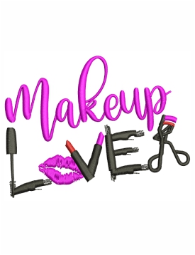 Make Up Lover Embroidery Design