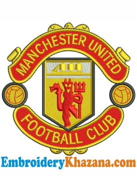 Manchester United Logo Embroidery Design
