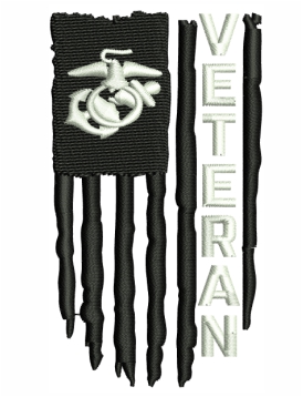 Marine Veteran Embroidery Design