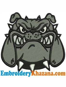 Mascot Bulldog Embroidery Design