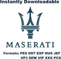 Maserati logo embroidery design 