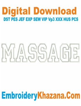 Massage Embroidery Design