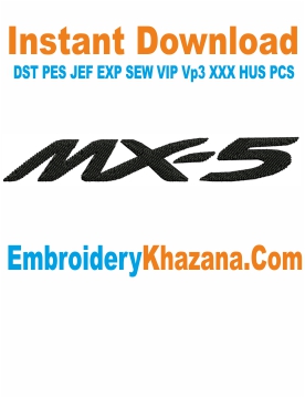 Mazda MX5 Logo Embroidery Design
