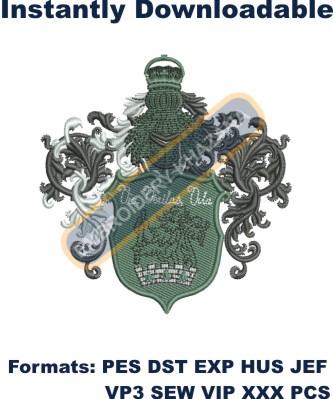 Mcaloon Coat of Arms embroidery design
