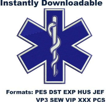 Medical Sign embroidery design