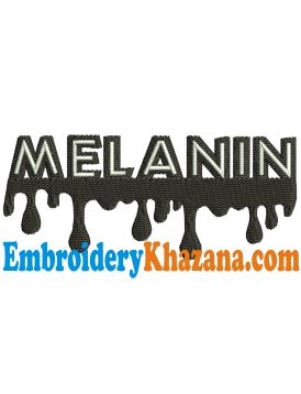 Melanin Logo Embroidery Design