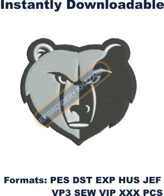 Memphis Grizzlies Logo embroidery design