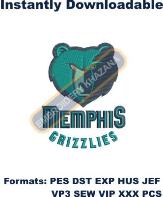 Memphis Grizzlies Logo embroidery design