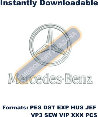 Mercedes Car Logo Embroidery Design
