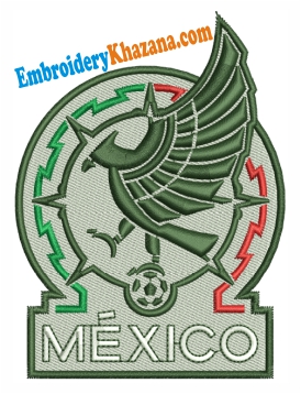 Mexico Football Team Logo Embroidery Design