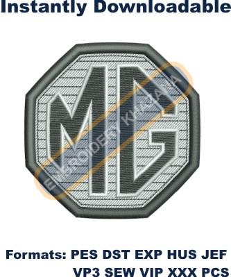 Mg Car Logo Embroidery Design
