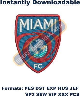 Miami FC Embroidery Design
