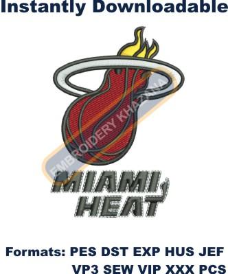Miami Heat Logo embroidery design