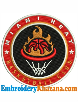 Miami Heat Embroidery Design