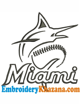 Miami Marlins Embroidery Design
